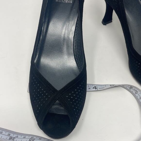 Stuart Weitzman Blaise black suede heels women’s 8.5 - Picture 11 of 11